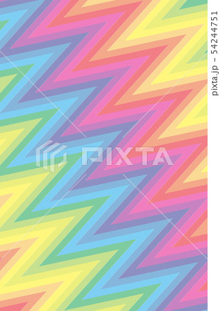背景素材壁紙 ベクター ギザギザ模様 虹 レインボーカラー 無料 フリーサイズ カラフル ファンキーのイラスト素材
