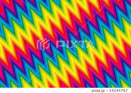 背景素材壁紙 ベクター ギザギザ模様 虹 レインボーカラー 無料 フリーサイズ カラフル ファンキーのイラスト素材