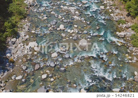 【富山県】常願寺川（芳見橋からの俯瞰）素材など 54246821