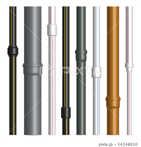 Set of various plastic pipes with connectors 54248810