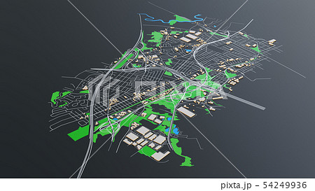 3D futuristic city architecture 3D futuristic city architecture 54249936