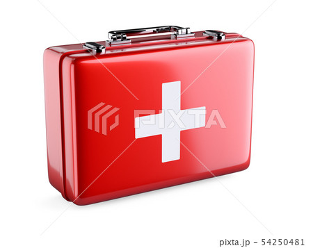 First aid kit isolated on white background 54250481