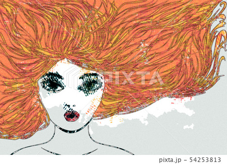 Red haired girl portrait 54253813