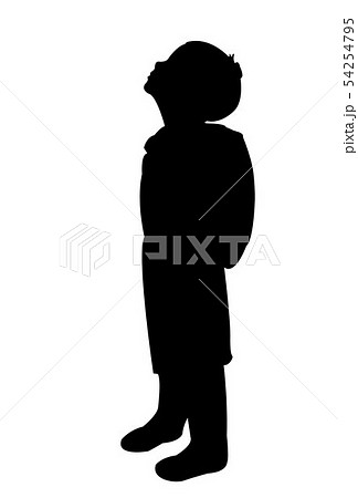 A Student Girl Body Silhouette Vectorのイラスト素材