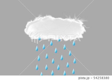 雨雲と雨のイラストのイラスト素材 54258380 Pixta
