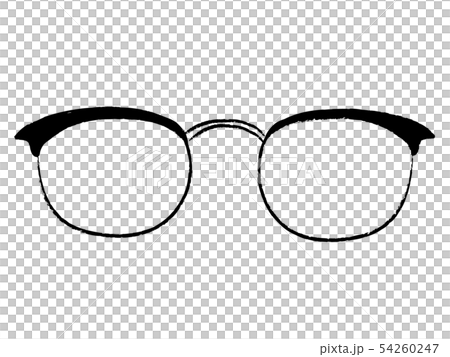 Simple Glasses Icon Line Drawing Illustration Stock Illustration