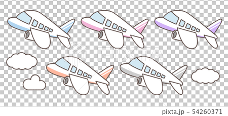 飛行機のイラストセット 54260371
