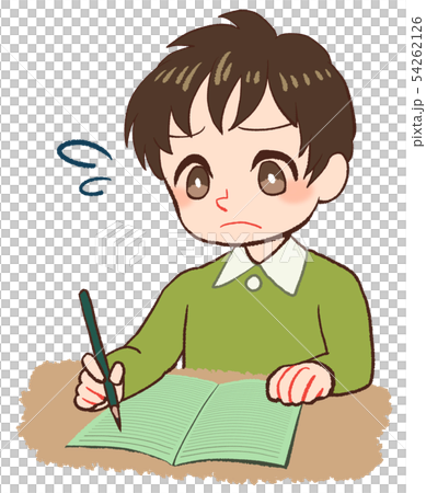 ノートをとる子ども　グリーンノート　苦手 54262126