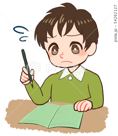ノートをとる子ども　グリーンノート　苦手 54262127