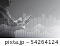 Business man using smartphone in stock market 54264124