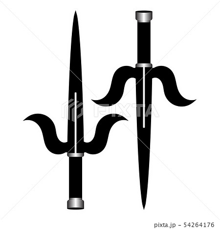 Sai Ninja Weapon isolated on white background. 54264176