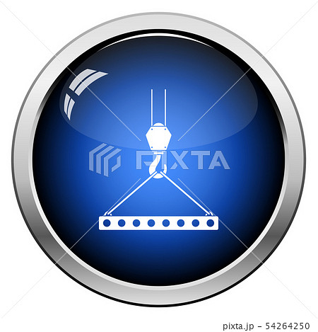 Icon Of Slab Hanged On Crane Hook By Rope Slings 54264250