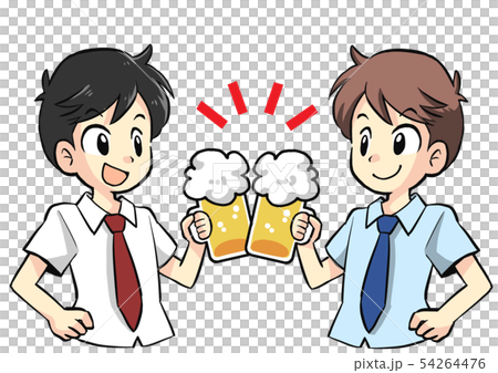乾杯するビジネスマン 乾杯するビジネスマン 54264476