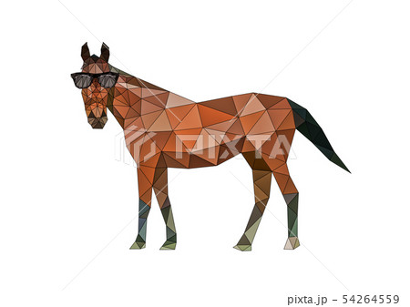 サングラスをかけた多角形の馬 サングラスをかけた多角形の馬 54264559