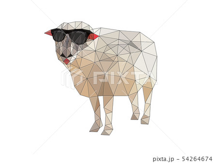 サングラスをかけた多角形の羊 54264674