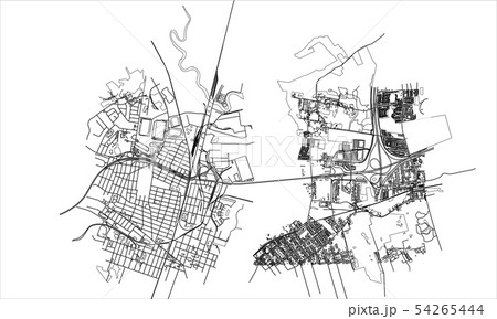 Outline city concept. Wire-frame style Outline city concept. Wire-frame style 54265444