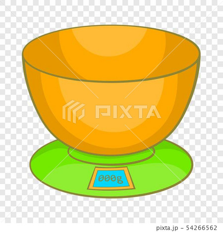 Kitchen scales icon, cartoon style Kitchen scales icon, cartoon style 54266562