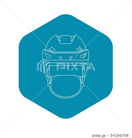 Hockey helmet icon, outline style 54266706
