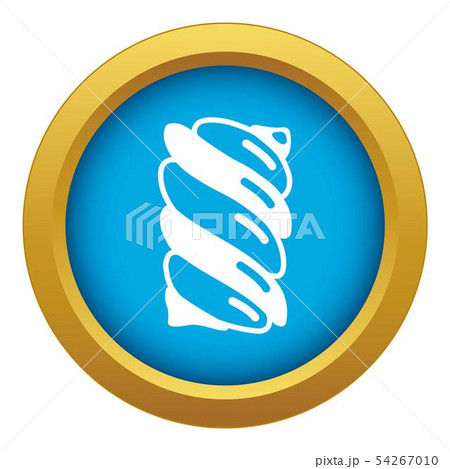 Swirl candy stick icon blue vector isolated 54267010