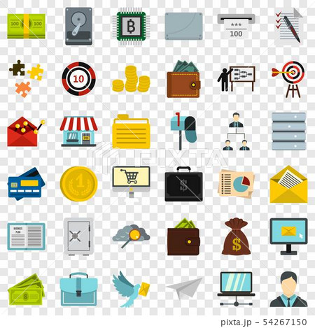 Presentation icons set, flat style Presentation icons set, flat style 54267150