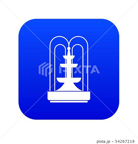 Fountain icon digital blue 54267219