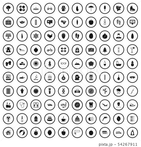 100 women health icons set, simple style 100 women health icons set, simple style 54267911