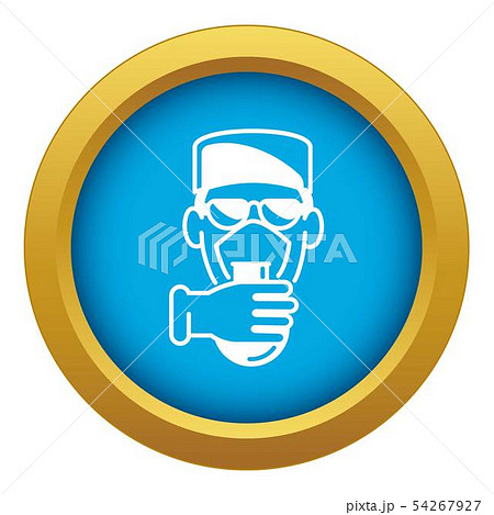 Chemistry science man icon blue vector isolated 54267927