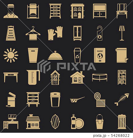 Cleaning service icons set, simple style 54268022