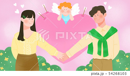 Spring is season of love, vector design concept for loving 007 54268103