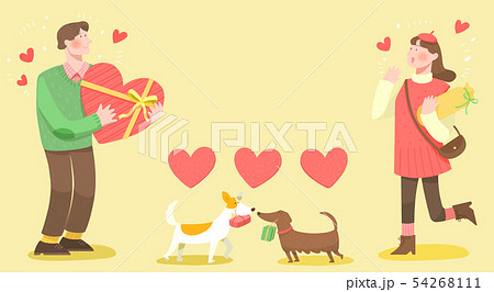 Spring is season of love, vector design concept for loving 001 54268111