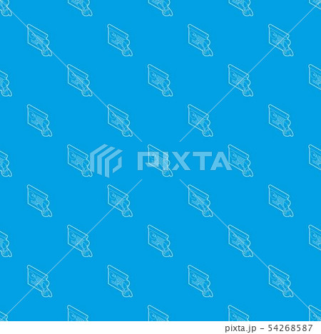Businessman giving presentation with a board pattern vector seamless blue 54268587