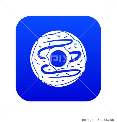 Chocolate donut icon digital blue Chocolate donut icon digital blue 54268780
