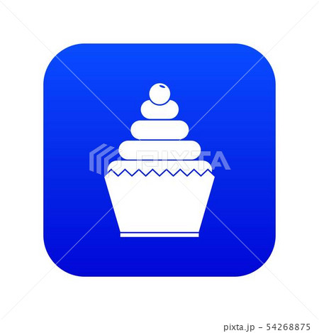 Cupcake icon digital blue Cupcake icon digital blue 54268875