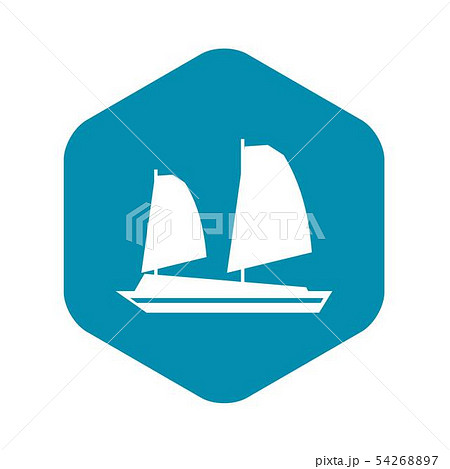 Vietnamese junk boat icon, simple style 54268897
