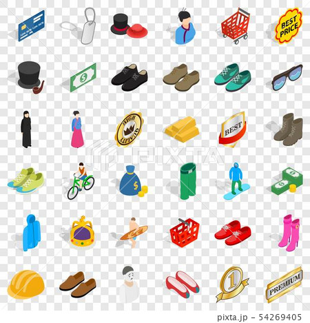 Clothes icons set, isometric style Clothes icons set, isometric style 54269405