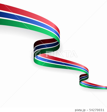 Gambian flag wavy abstract background. Vector illustration. 54270031