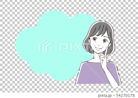 考えるシニア女性 54270178