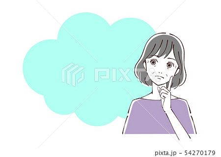 考えるシニア女性 54270179