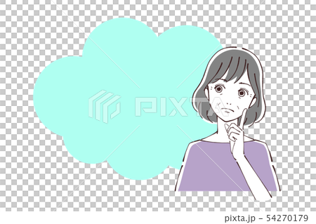 考えるシニア女性 54270179