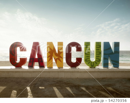 Colorful sign in Cancun, Quintana Roo, Mexico 54270356