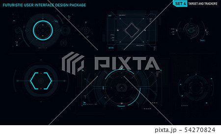 Futuristic user interface design element set 04 Futuristic user interface design element set 04 54270824