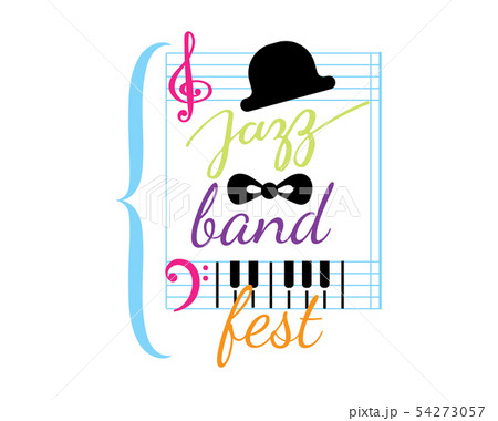 Jazz festival vector music concert logo musical instrument logotype musician playing saxophone sound Jazz festival vector music concert logo musical instrument logotype musician playing saxophone sound 54273057