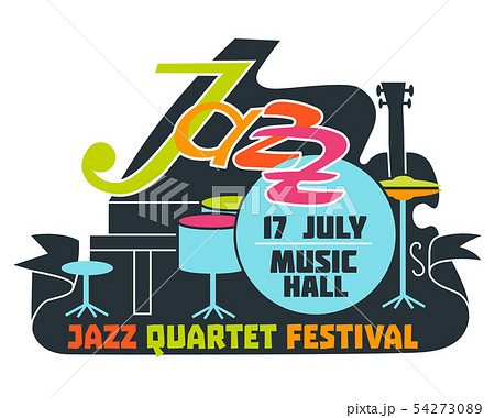 Jazz festival vector music concert logo musical instrument logotype musician playing saxophone sound 54273089