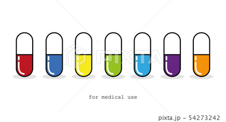 colorful pills for medical use isolated on white background colorful pills for medical use isolated on white background 54273242