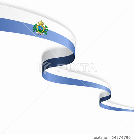 San Marino flag wavy abstract background. Vector illustration. San Marino flag wavy abstract background. Vector illustration. 54274790