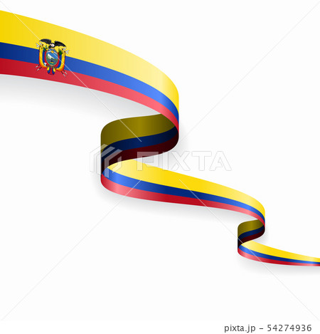 Ecuadorian flag wavy abstract background. Vector illustration. Ecuadorian flag wavy abstract background. Vector illustration. 54274936