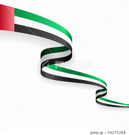 United Arab Emirates flag wavy abstract background. Vector illustration. 54275268