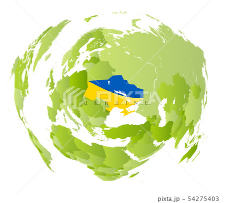 Map concept, Ukraine in center of world map. Banner design template for marketing, social media 54275403