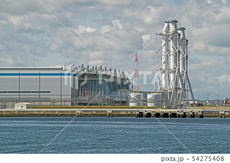 名古屋港の火力発電所のプラント設備 名古屋港の火力発電所のプラント設備 54275408