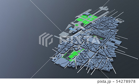 3D futuristic city architecture 3D futuristic city architecture 54278978